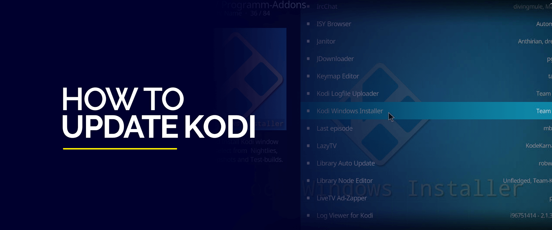 how to update kodi on firestick