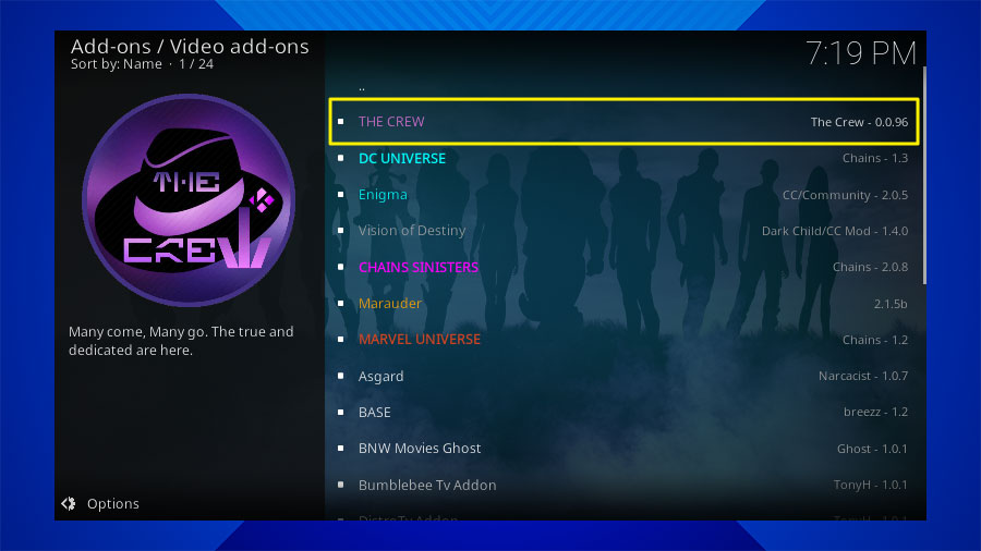 How to Install The Crew Kodi Addon